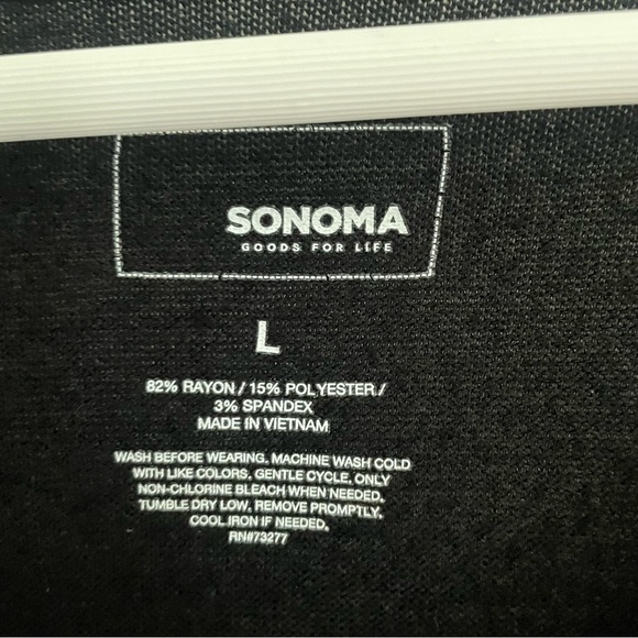 5/$25 SONOMA Buffalo Plaid Lightweight Sweater - Red Black Size Large - Picture 3 of 5